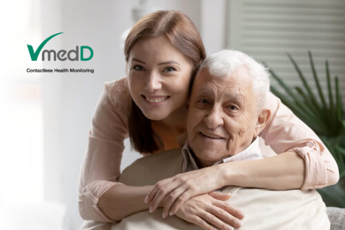 Tochter und Vater umarmen sich